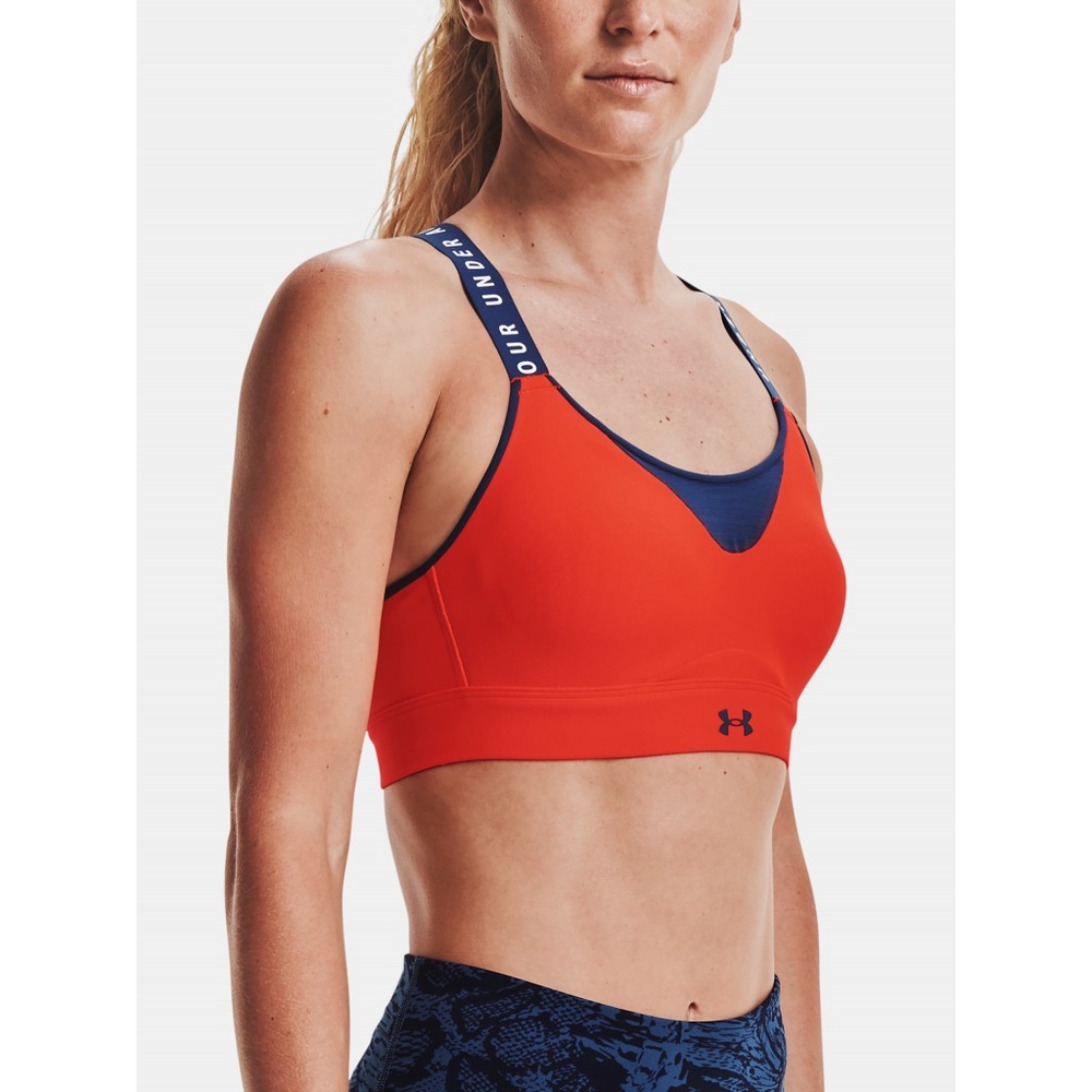 Under Armour Red and Navy Low-Impact Sports Bra